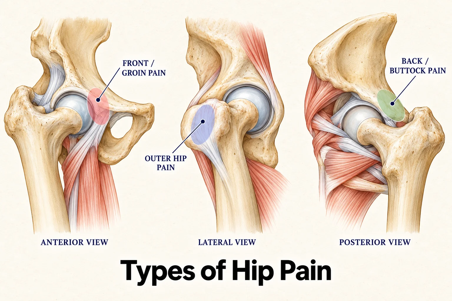 Hip pain physiotherapy assessment of the lateral hip and upper thigh